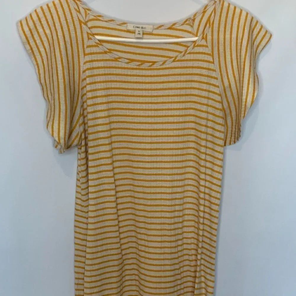Como Blu Striped Midi Dress